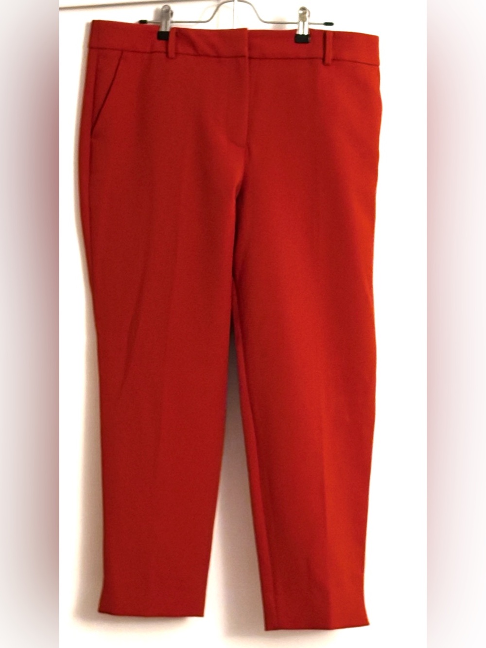 Talbots Hampshire Ankle Pants 16P Petite Orange Red Slim Straight Trousers